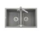 CORAX 79.20 Lavello cucina a due vasche finitura micro ultragranit 72 tartufo