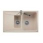 ROXANA 79.15 Lavandino cucina a due vasche finitura micro ultragranit 98 bianco