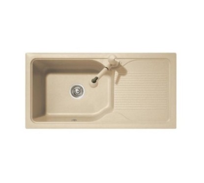 HARMONY 99.10 Lavello cucina ad una vasca più scolapiatti  finitura micro ultragranit 98 bianco