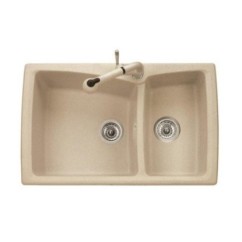 HARMONY 79.20 Lavello cucina a due vasche finitura micro ultragranit 98 bianco