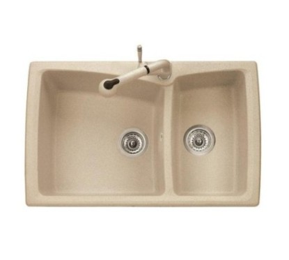 HARMONY 79.20 Lavello cucina a due vasche finitura micro ultragranit 98 bianco
