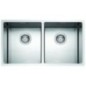 MAKI R lavello in acciaio inox a due vasche finitura satinato