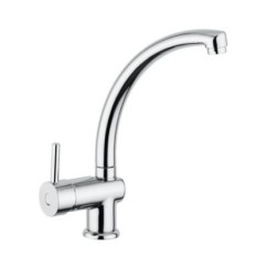 EUROMIX miscelatore monocomando con canna fusa finitura microultragranit 98 bianco