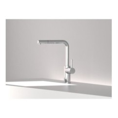 MICRON monocomando lavello cucina con doccetta estraibile  finitura cromo