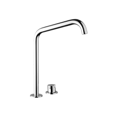 ARKA miscelatore 2 fori per lavabo con scarico click clack e canna alta cm 30.5 fissa finitura cromo