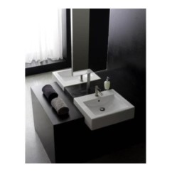 SQUARE 50D lavabo da semincasso