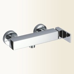 NEW SPACE Miscelatore per doccia esterno finitura nickel spazzolato