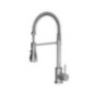 miscelatore lavello con doccia estraibile in acciaio inox finitura satinato