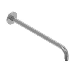 Braccio soffione rotondo 400mm in acciaio inox finitura satinato
