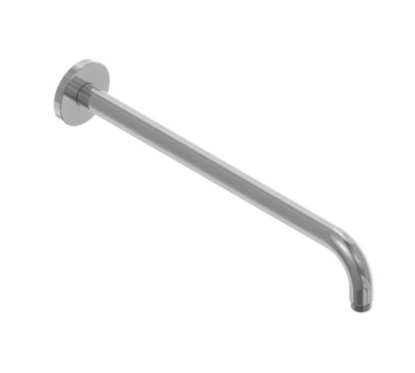 Braccio soffione rotondo 400mm in acciaio inox finitura satinato