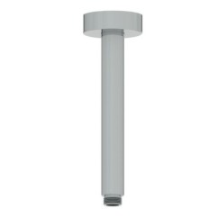 Braccio soffione da soffitto rotondo 300mm in acciaio inox finitura satinato