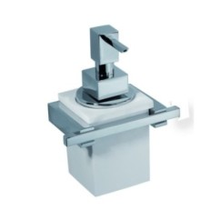 CUBE Porta dosatore vetro bianco