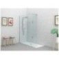 SYSTEM GLASS SG3 Parete doccia fissa + volet per Box Doccia cm 88+30 finitura cromo, trasparente 6 mm (misura 88+30 h.200)