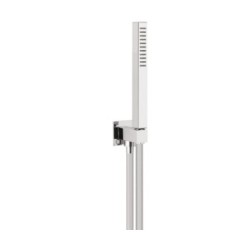 Kit presa acqua quadrata in ottone cromo
