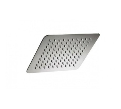 SQUARE FLAT Soffione quadrato in acciaio 20 cm