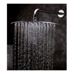 ROUND FLAT Soffione rotondo in acciaio 30 cm