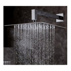 SQUARE FLAT Soffione quadrato in acciaio 30 cm