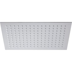 SQUARE FLAT Soffione quadrato in acciaio 30 cm