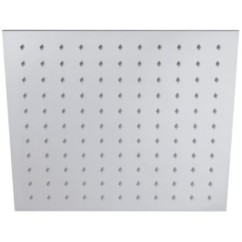SQUARE FLAT Soffione quadrato in acciaio 40 cm