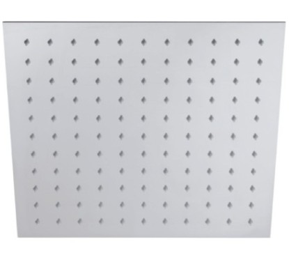 SQUARE FLAT Soffione quadrato in acciaio 40 cm