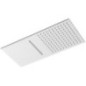 WATER FALL Soffione rettangolare con getto e cascata in acciaio 26x52 finitura super mirror