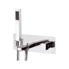 CUBE WATERFALL miscelatore monocomando vasca da incasso finitura cromo