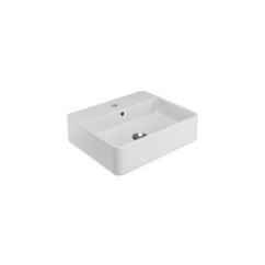 TRATTO Lavabo da appoggio monoforo Rettangolare 50