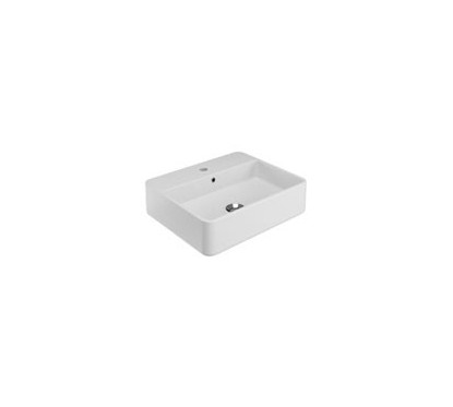 TRATTO Lavabo da appoggio monoforo Rettangolare 50