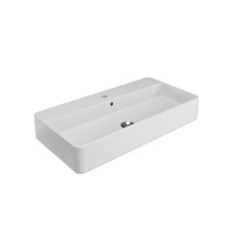 TRATTO Lavabo da appoggio monoforo Rettangolare 80