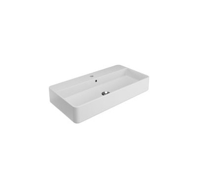 TRATTO Lavabo da appoggio monoforo Rettangolare 80
