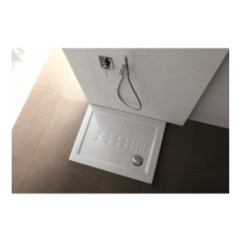 IBIS RECTANGULAR piatto doccia 80X140 extra piatto in ceramica con antiscivolo altezza 5,5cm
