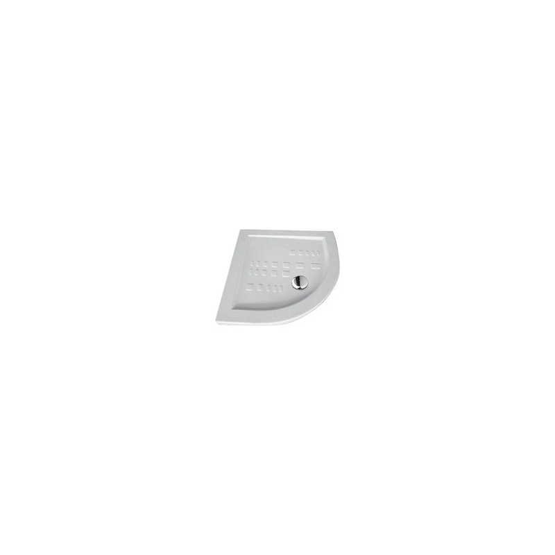 IBIS CORNER piatto doccia semicircolare 80X80 extra piatto in ceramica con antiscivolo altezza 5,5cm