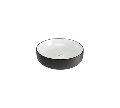 METAMORFOSI Lavabo da appoggio Tondo finitura rosso e nero