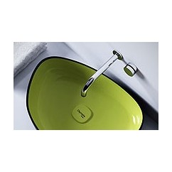METAMORFOSI Lavabo da appoggio Informe finitura arancio e nero