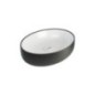 METAMORFOSI Lavabo da appoggio Ovale finitura bianco e nero