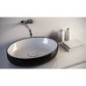 METAMORFOSI Lavabo da appoggio Ovale finitura arancio e nero