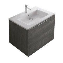 PLUS DESIGN mobile bagno sospeso finitura olmo roccia