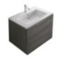 PLUS DESIGN mobile bagno sospeso finitura olmo roccia