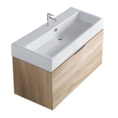 PLUS DESIGN mobile bagno sospeso 6130 finitura rovere rustico