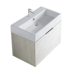 PLUS DESIGN mobile bagno sospeso 6131 finitura olmo lava