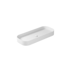 SMARTB Lavabo da appoggio 38x95 finitura bianco mat