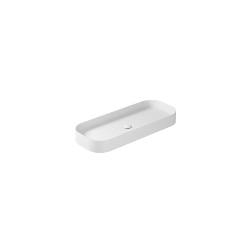 SMARTB Lavabo da appoggio 38x95 finitura bianco mat