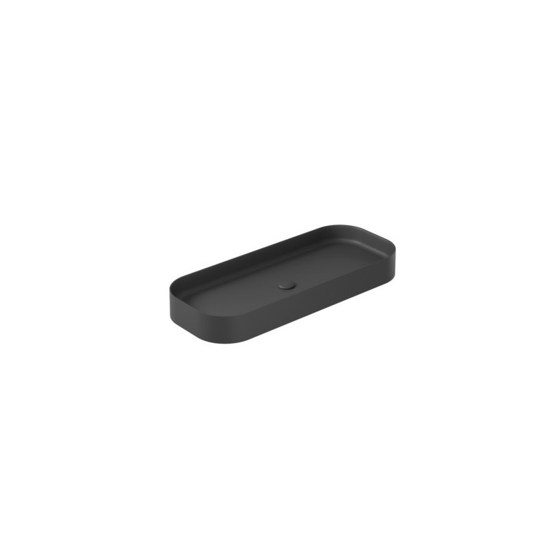 SMARTB Lavabo da appoggio 38x95 finitura nero mat