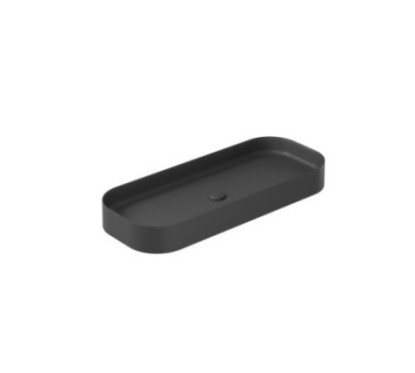 SMARTB Lavabo da appoggio 38x95 finitura nero mat