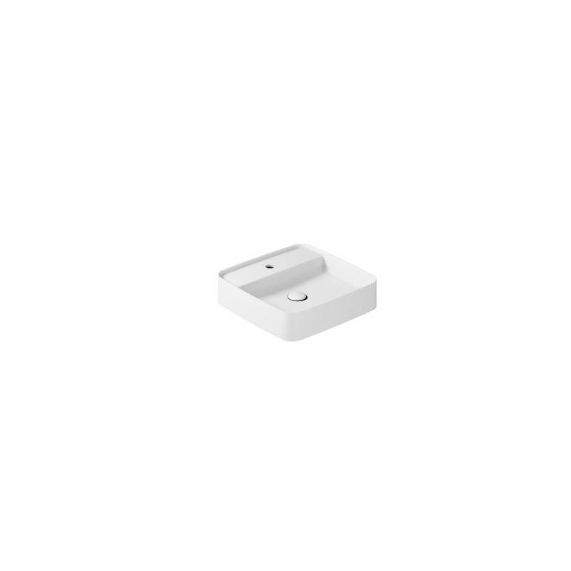 SMARTB Lavabo da appoggio 45x45 finitura bianco mat