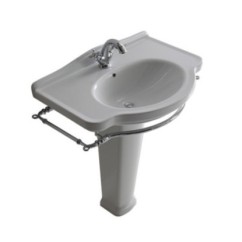 ETHOS lavabo cm 75 monoforo + colonna finitura bianco
