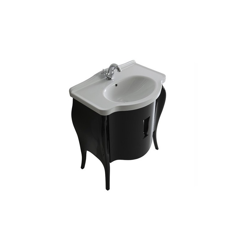 ETHOS mobile bagno a terra finitura rovere moro