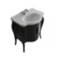 ETHOS mobile bagno a terra finitura rovere moro