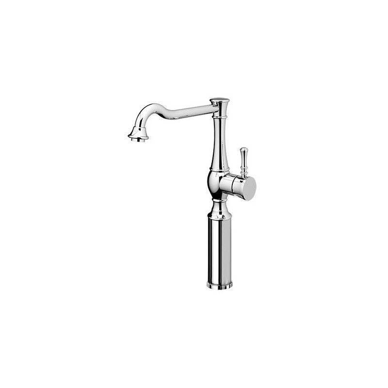 BETTY Miscelatore per lavabo con canna alta e prolunga 200 mm finitura nickel spazzolato