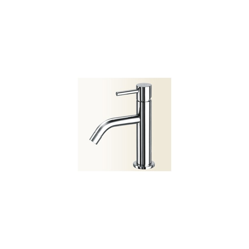 HEOS Miscelatore per lavabo con bocca curva finitura bianco mat